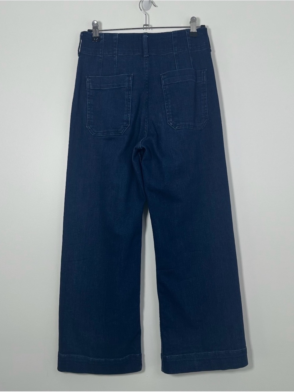 Anthropologie Maeve Women’s Colette Knit High-Rise Wide-Leg Cropped Jeans Sz 27 - Picture 4 of 10